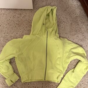 Lululemon Athletica Neon Green Zip-Up Hoodie